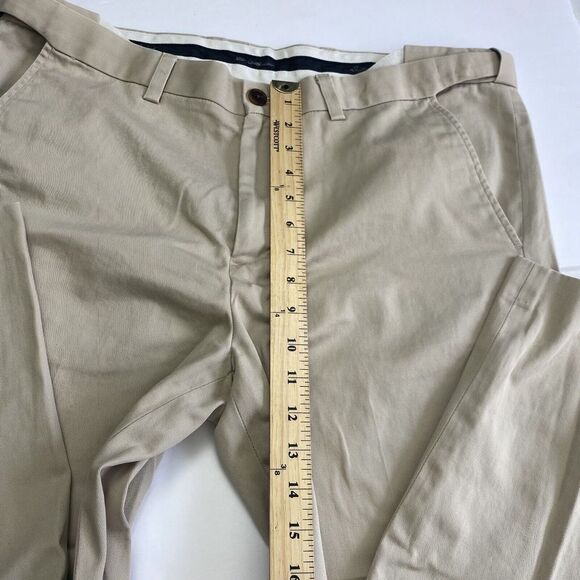 Eddie Bauer Pants Mens Size 34 Tan Cotton Relaxed Fit Wrinkle Resistant Straight - Picture 6 of 15